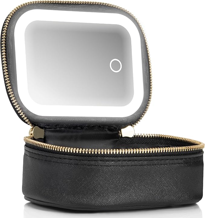 Makeup Bag with Mirror and Light